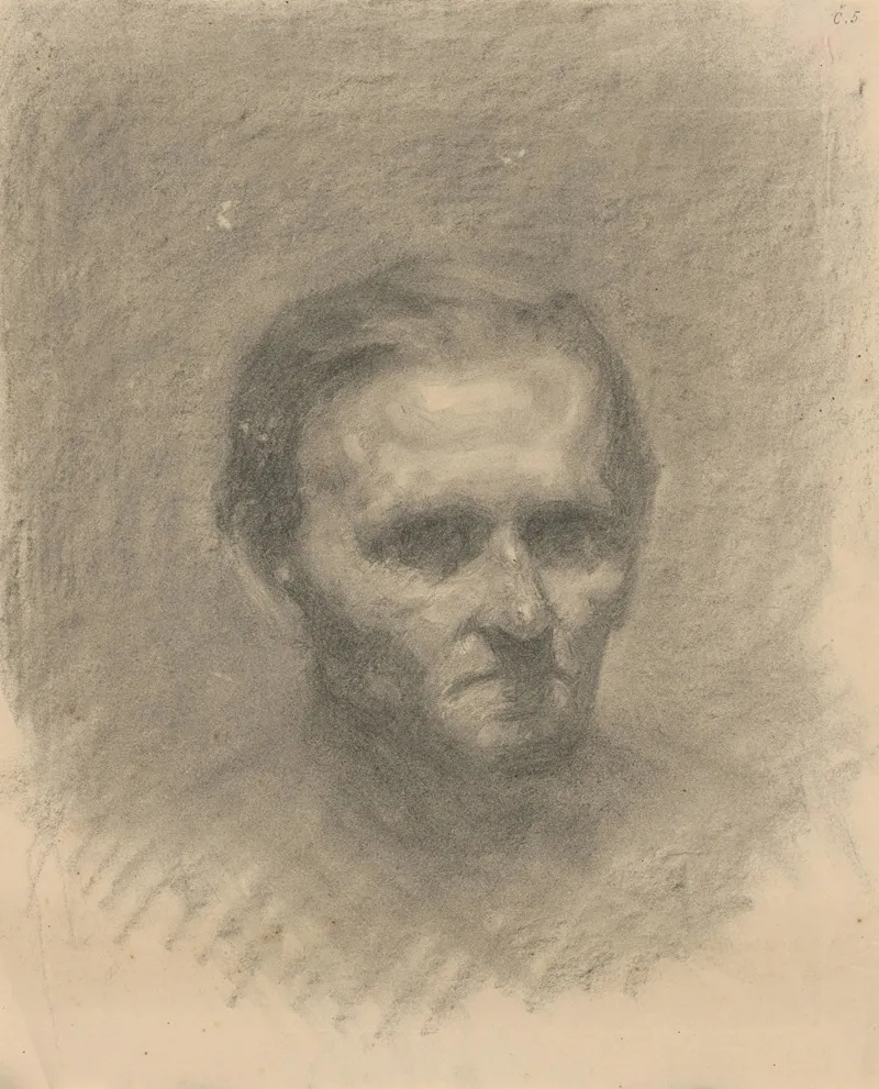 Head Study Of A Man 10 by Eduard Putra - Canvas Print