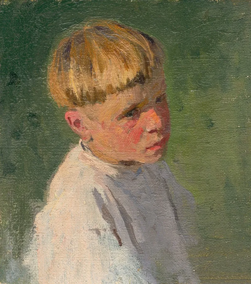 Head Study Of A Seated Boy