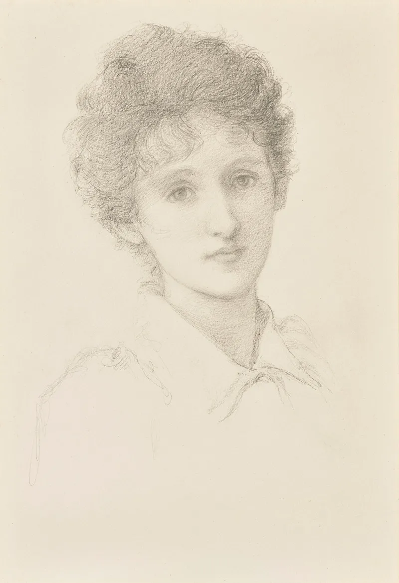 Head Study Of A Young Lady Possibly May Gaskell