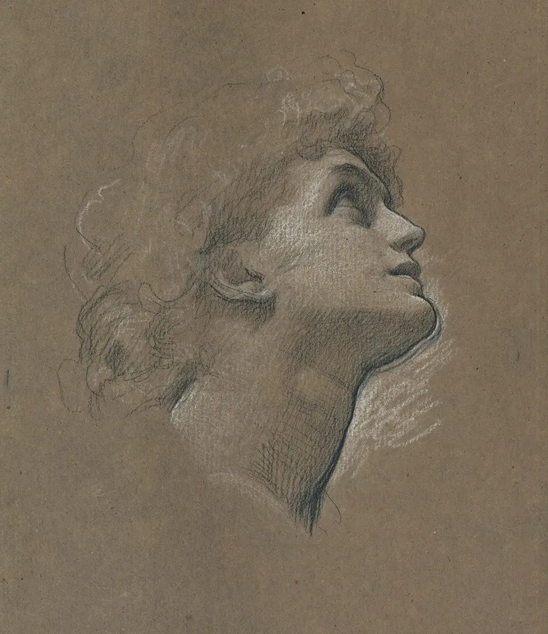 Head Study Of Dorothy Dene In Profile For Faith