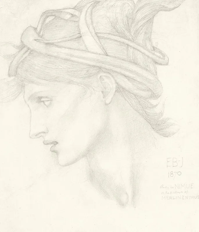 Head Study Of Maria Zambaco For Nimue In The Beguiling Of Merlin