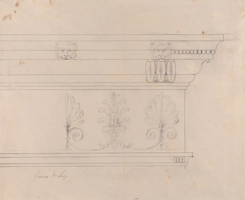 Headfort House Cornice And Frieze by Robert Adam - Canvas Print