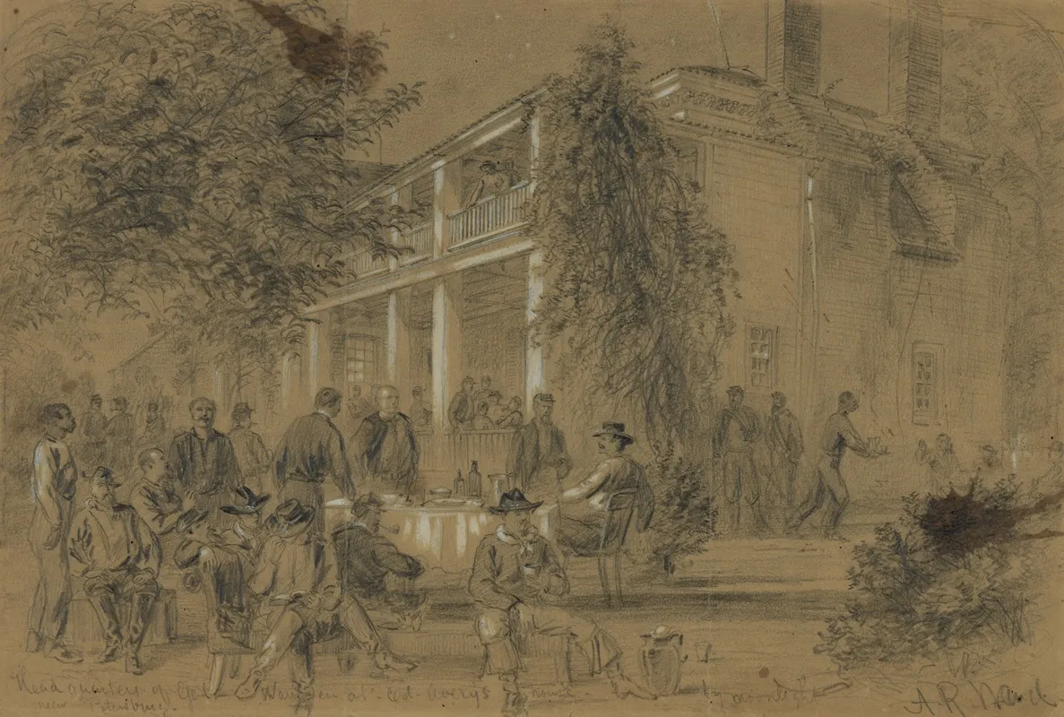 Headquarters Of Genl Warren At Col Averys House Near Petersburg