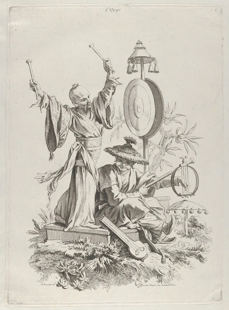 Hearing 4 by François Boucher - Canvas Print