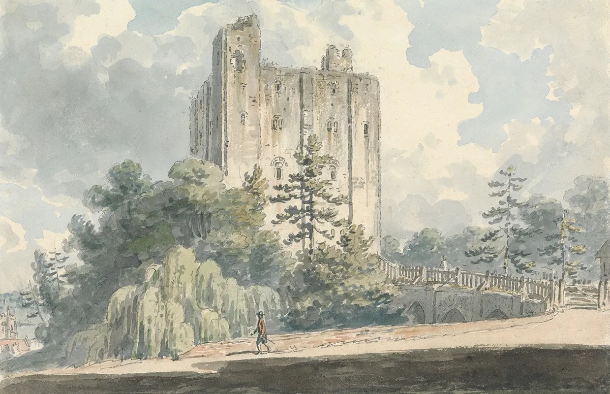Hedingham Castle Essex by Edward Dayes - Canvas Print
