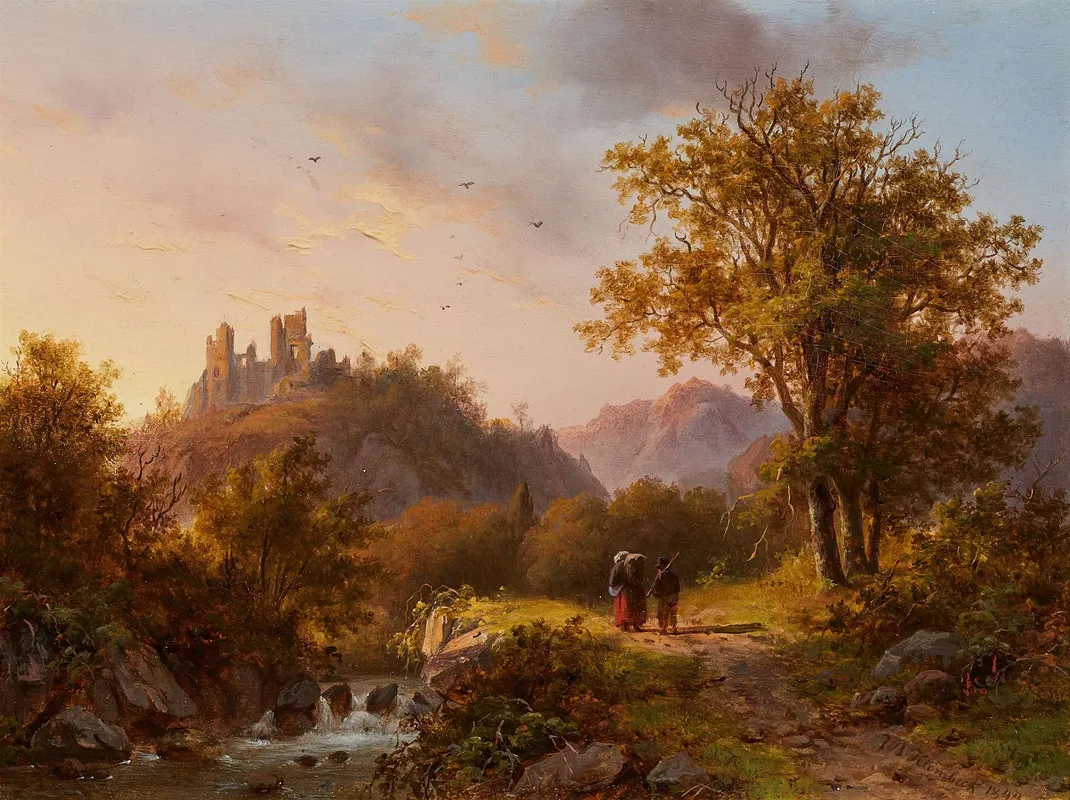 Heimkehr Vom Markt by Johann Bernhard Klombeck - Canvas Print