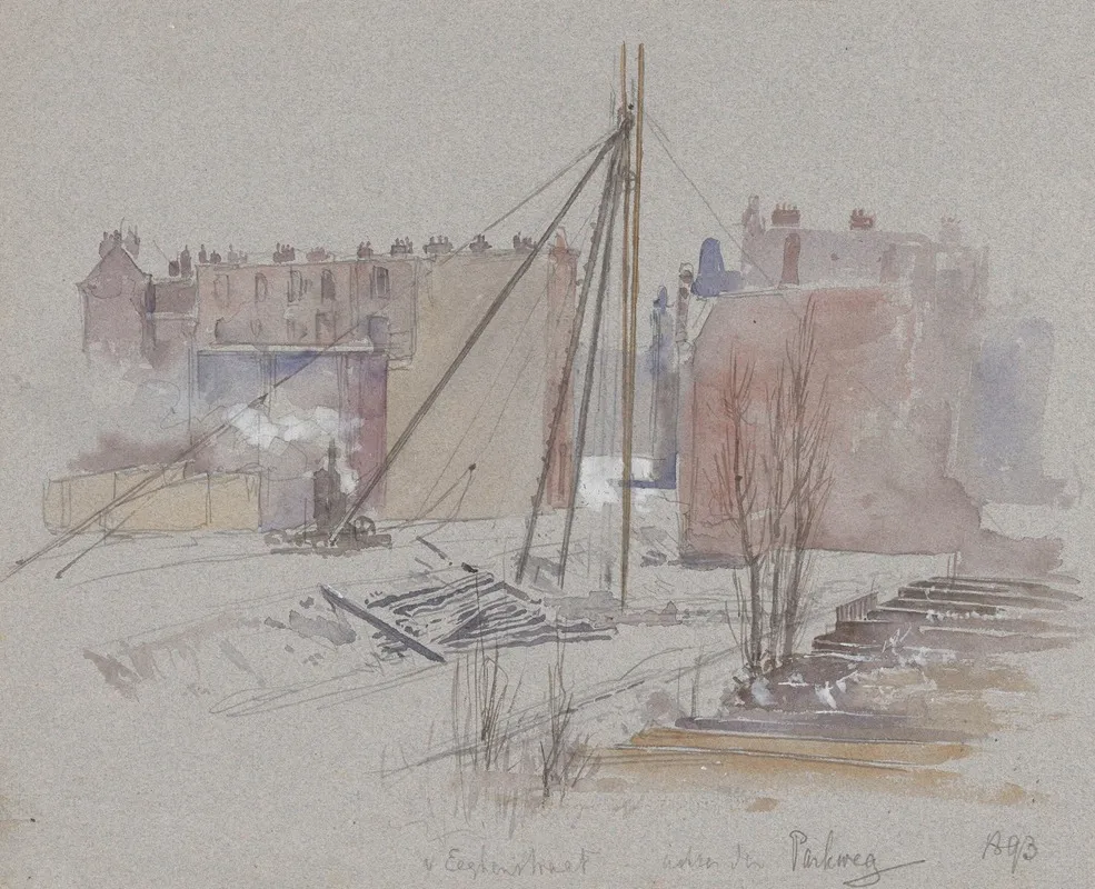 Heiwerkzaamheden Aan De Van Eeghenstraat Achter De Parkweg by Jan Hoynck van Papendrecht - Canvas Print