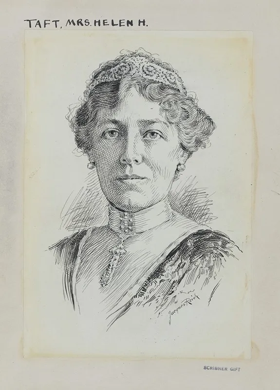 Helen Herron Taft by Jacques Reich - Canvas Print