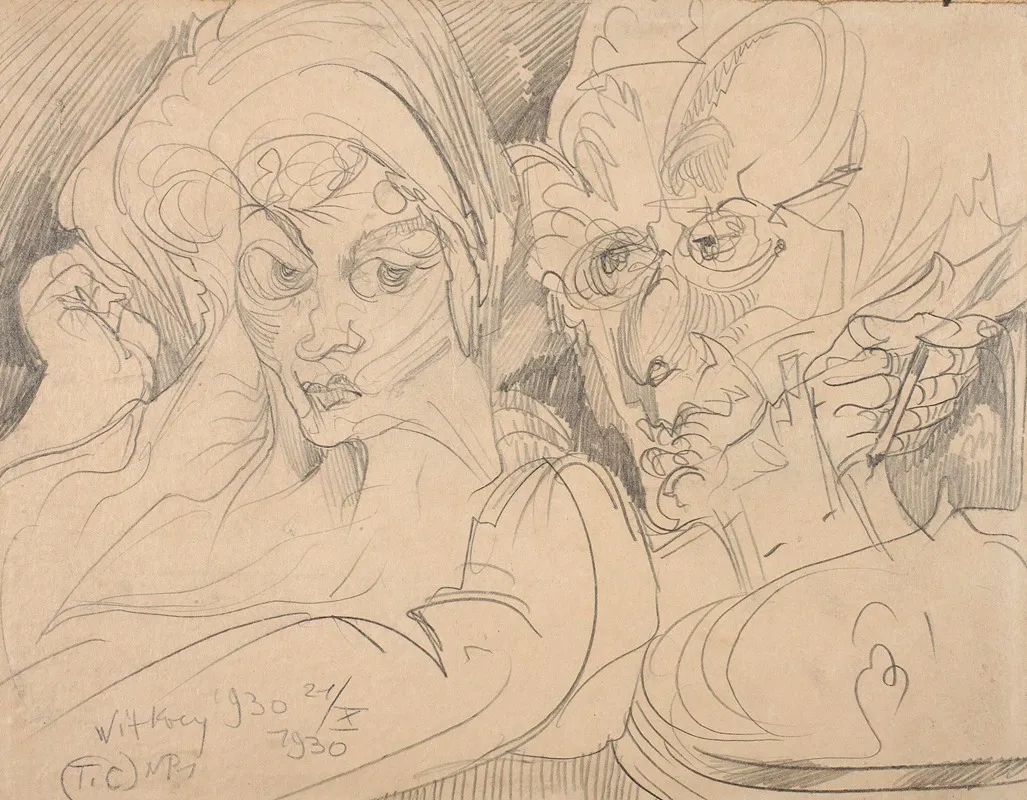 Helena And Teodor Birula Bialynicki by Stanisław Ignacy Witkiewicz - Canvas Print