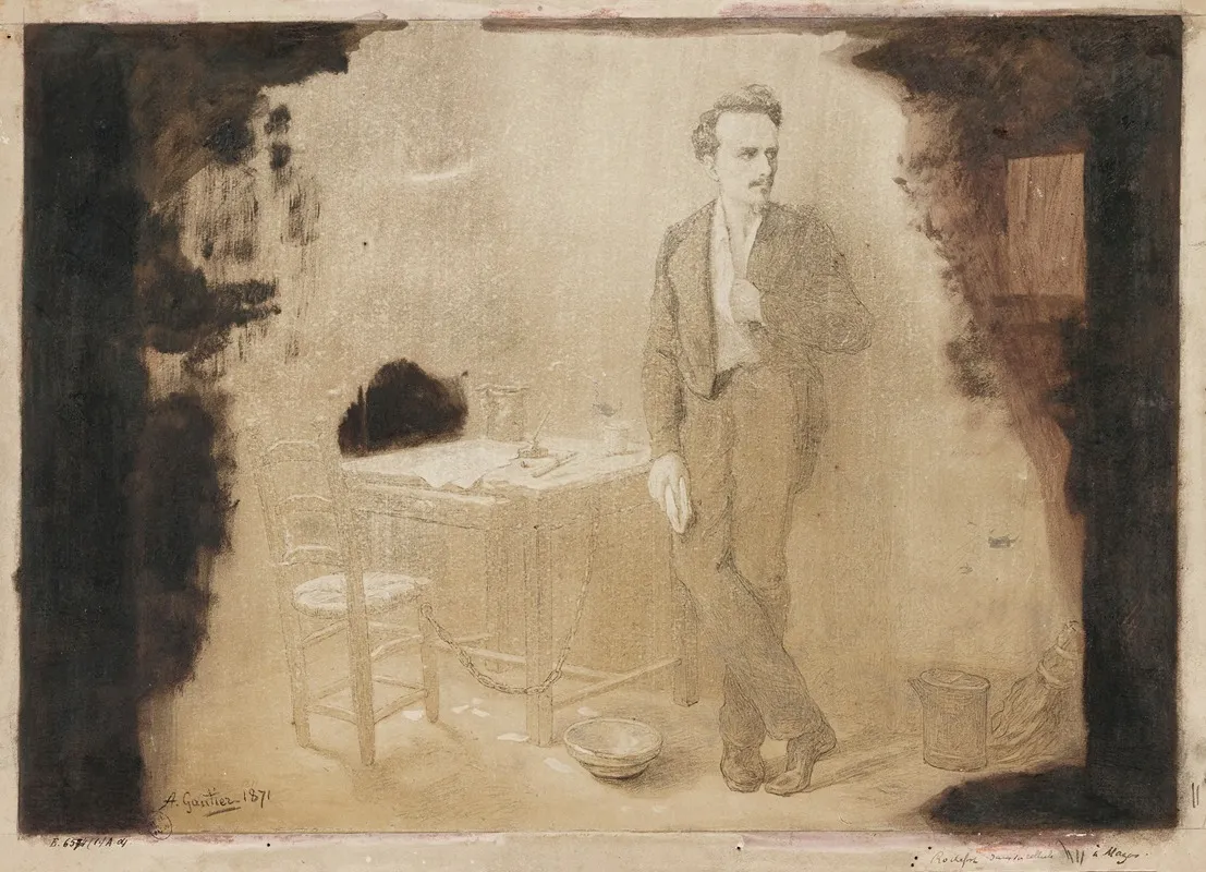 Henri Rochefort A La Prison De Mazas by Armand Gautier - Canvas Print