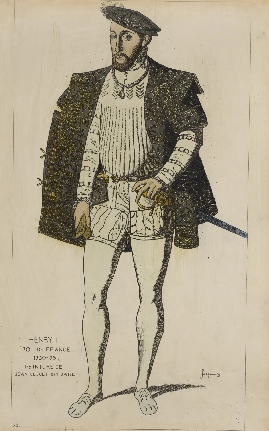 Henry Ii Roi De France 1550 59 Peinture De Jean Clouet Dit Janet