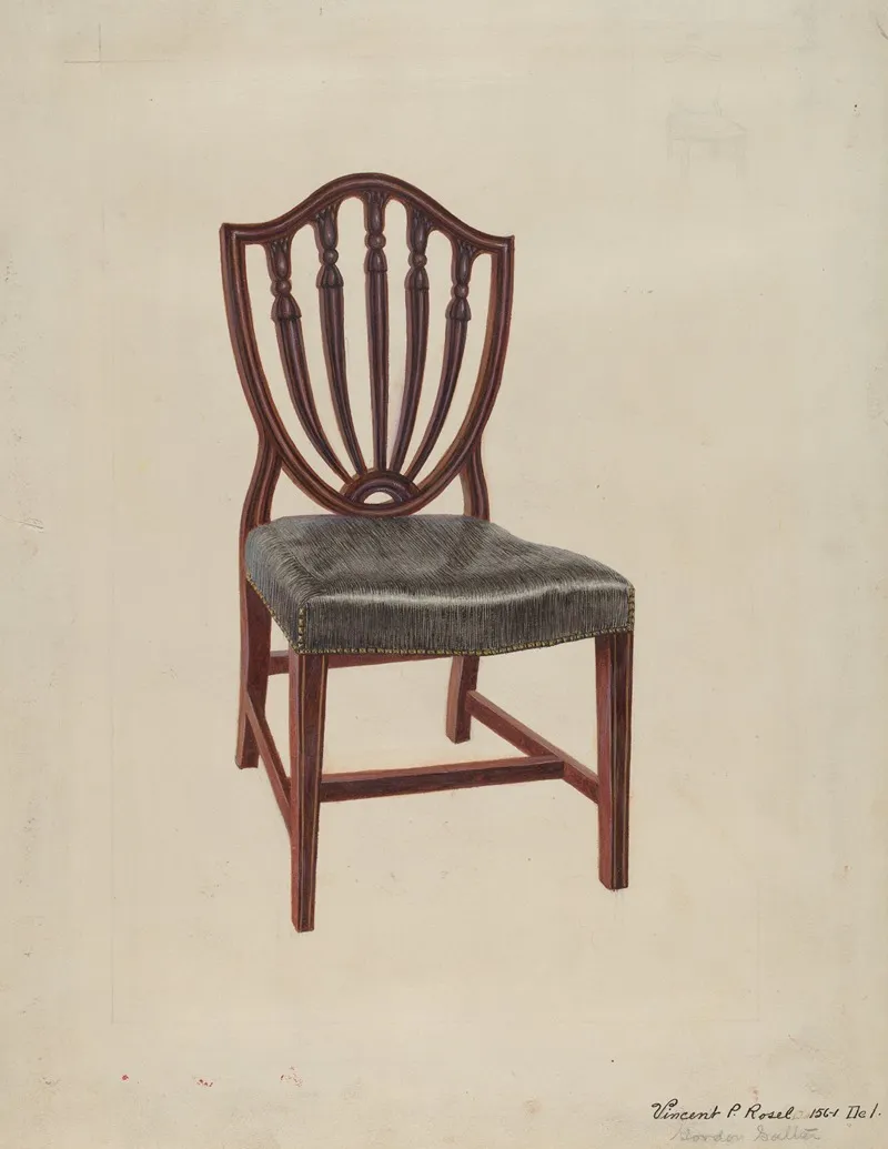 Hepplewhite Chair 2 by Vincent P. Rosel - Canvas Print