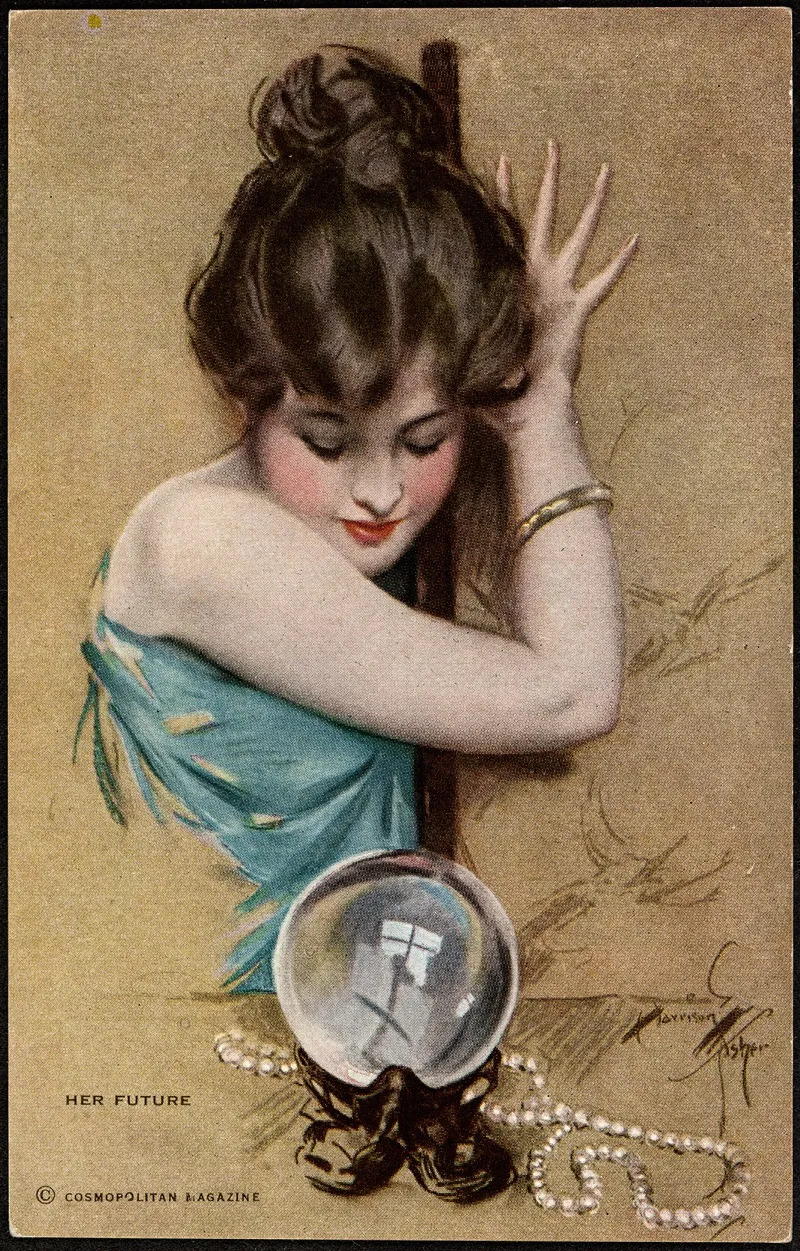 Her Future by Harrison Fisher - Canvas Print