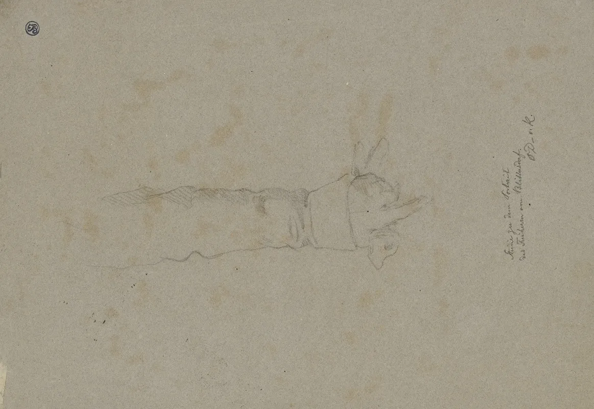 Herabhangender Arm In Der Hand Ein Handschuh Zum Portrat Des Freiherrn Von Blittersdorff