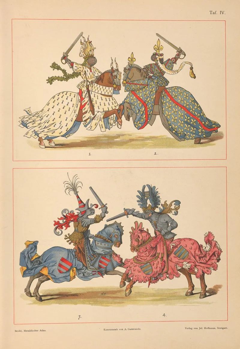 Heraldischer Atlas Pl 04 by Hugo Gerhard Ströhl - Canvas Print