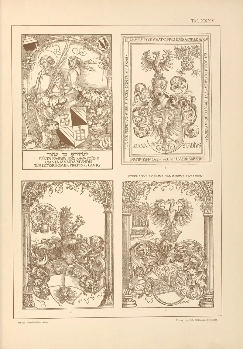 Heraldischer Atlas Pl 31 by Hugo Gerhard Ströhl - Canvas Print