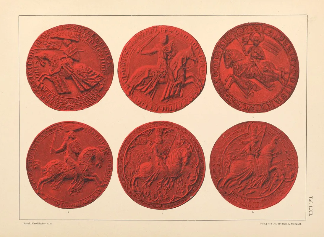 Heraldischer Atlas Pl 57 by Hugo Gerhard Ströhl - Canvas Print