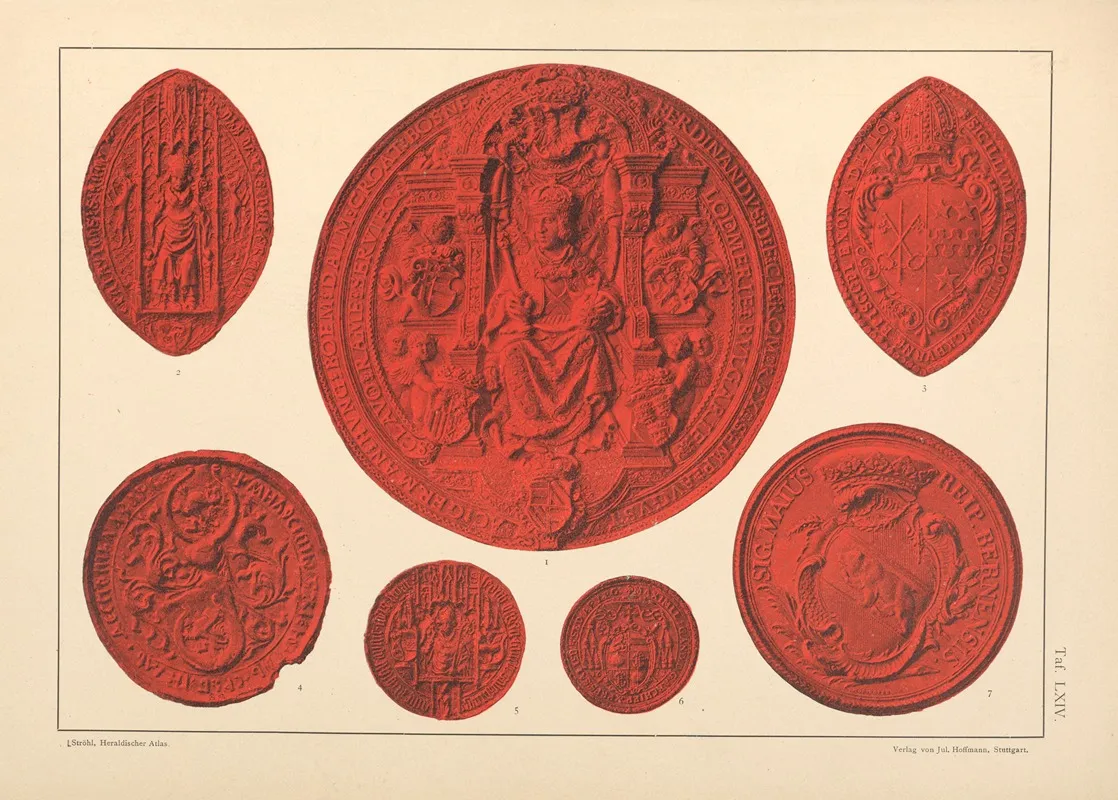 Heraldischer Atlas Pl 59 by Hugo Gerhard Ströhl - Canvas Print