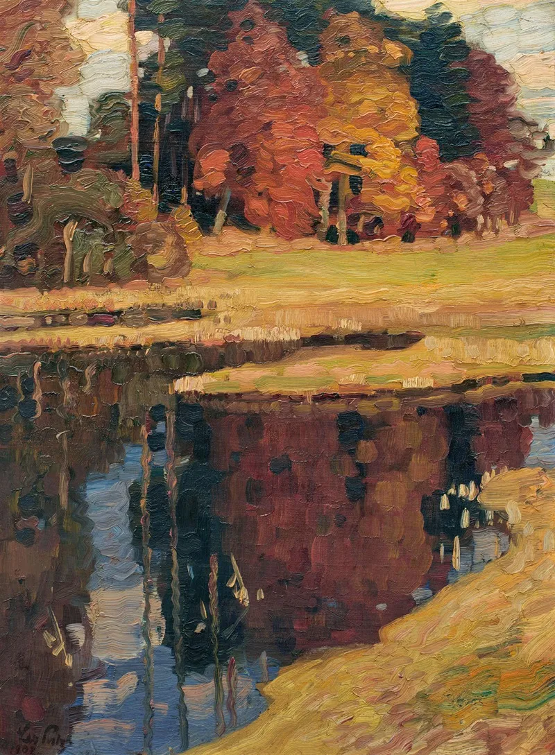 Herbstlandschaft 9 by Leo Putz - Canvas Print