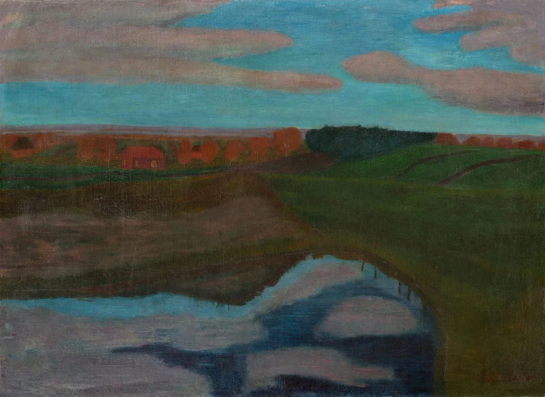 Herbstlandschaft Am Weyerberg Mit Tumpel