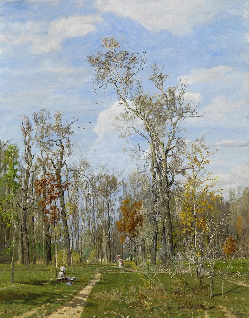 Herbsttag Im Prater by Tina Blau - Canvas Print