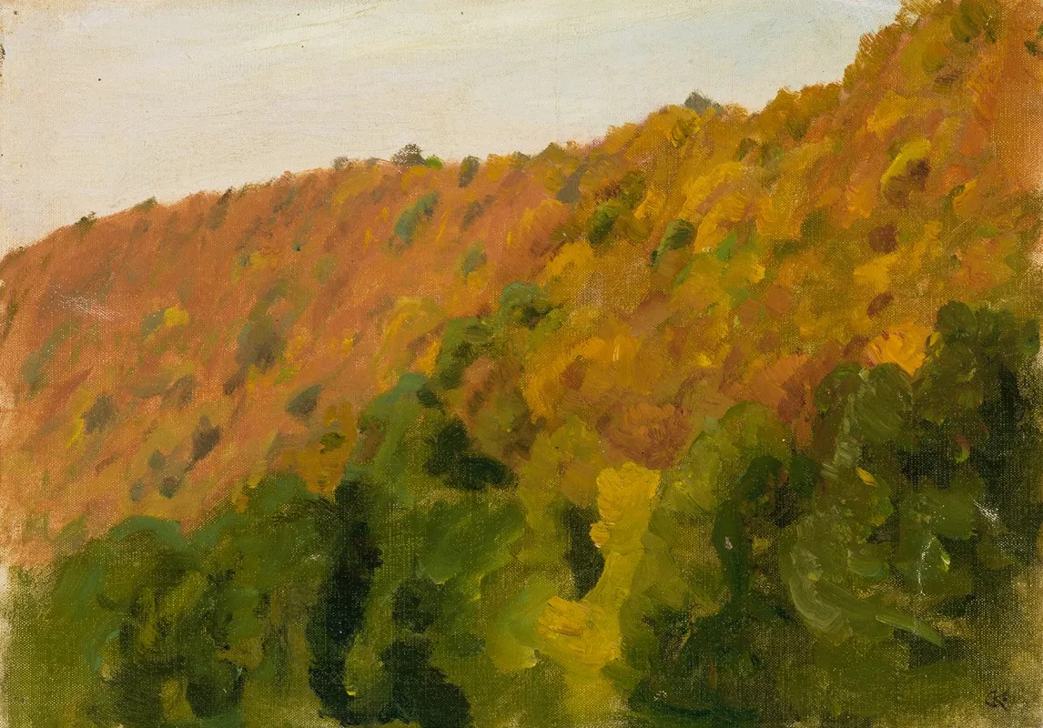 Herbstwald Im Barental by Gustav Kampmann - Canvas Print