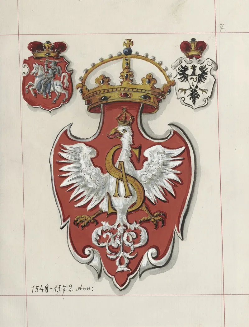 Herby Rzeczypospolitej Polskiej I W X Litewskiego T 1 Pl 009 by Boleslaw Starzyński - Canvas Print