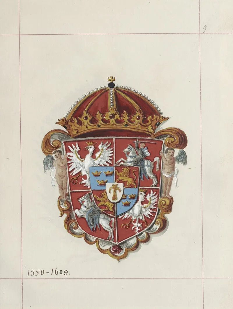 Herby Rzeczypospolitej Polskiej I W X Litewskiego T 1 Pl 011 by Boleslaw Starzyński - Canvas Print