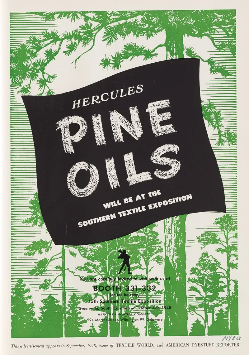 Hercules Pine Oils Will Be At The Southern Textile Exposition by Hercules Incorporated - Canvas Print