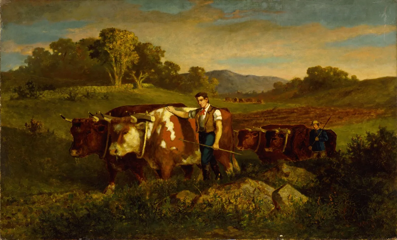 Herdsmen With Cows 2 by Edward Mitchell Bannister - Canvas Print