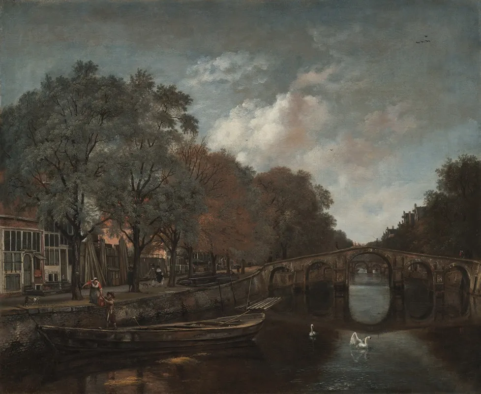 Herengracht Amsterdam by Jan Wijnants - Canvas Print