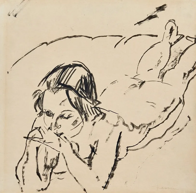 Hermine David 2 by Jules Pascin - Canvas Print