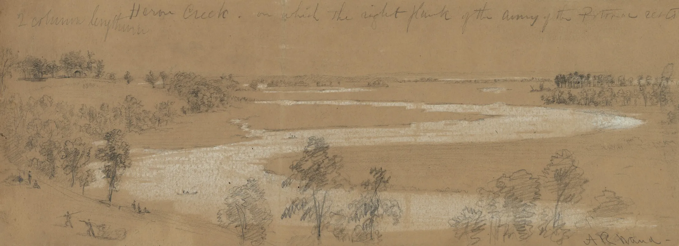 Heron Creek On Which The Right Flank Of The Army Of The Potomac Rests