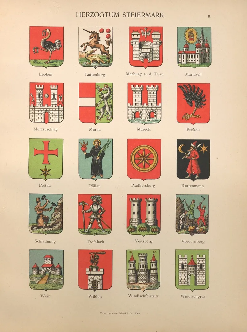Herzogtum‎ ‎steiermark Ii by Hugo Gerhard Ströhl - Canvas Print