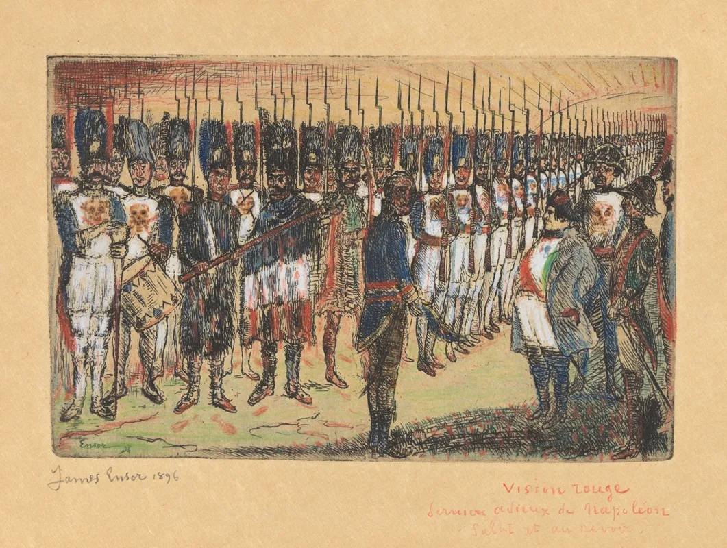 Het Afscheid Van Napoleon by James Ensor - Canvas Print