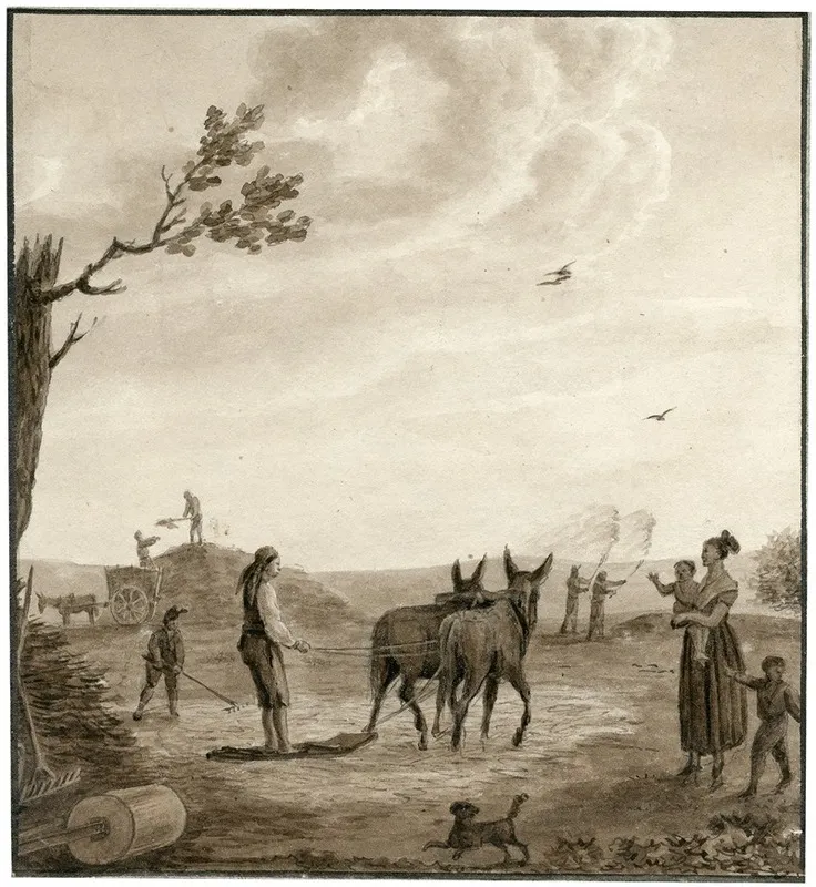 Het Dorsen Van Het Graan by Otto Howen - Canvas Print