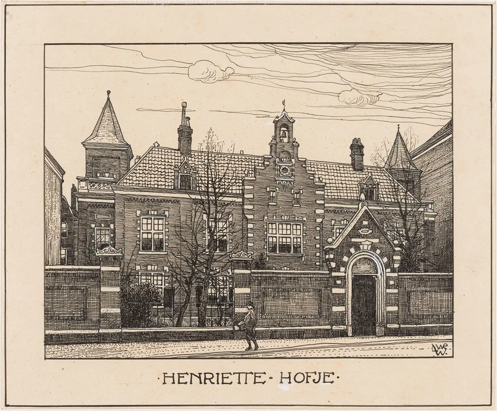 Het Henriette Hofje Aan De Stadhouderskade Te Amsterdam by Willem Wenckebach - Canvas Print