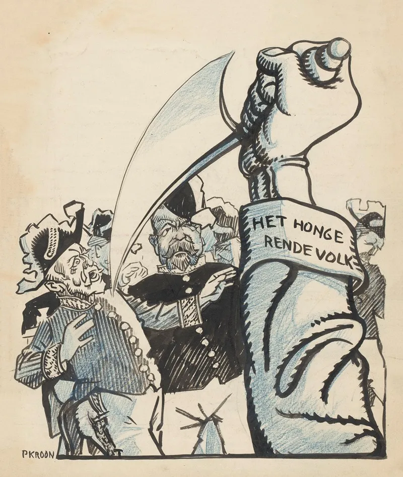 Het Hongerende Volk by Patricq Kroon - Canvas Print