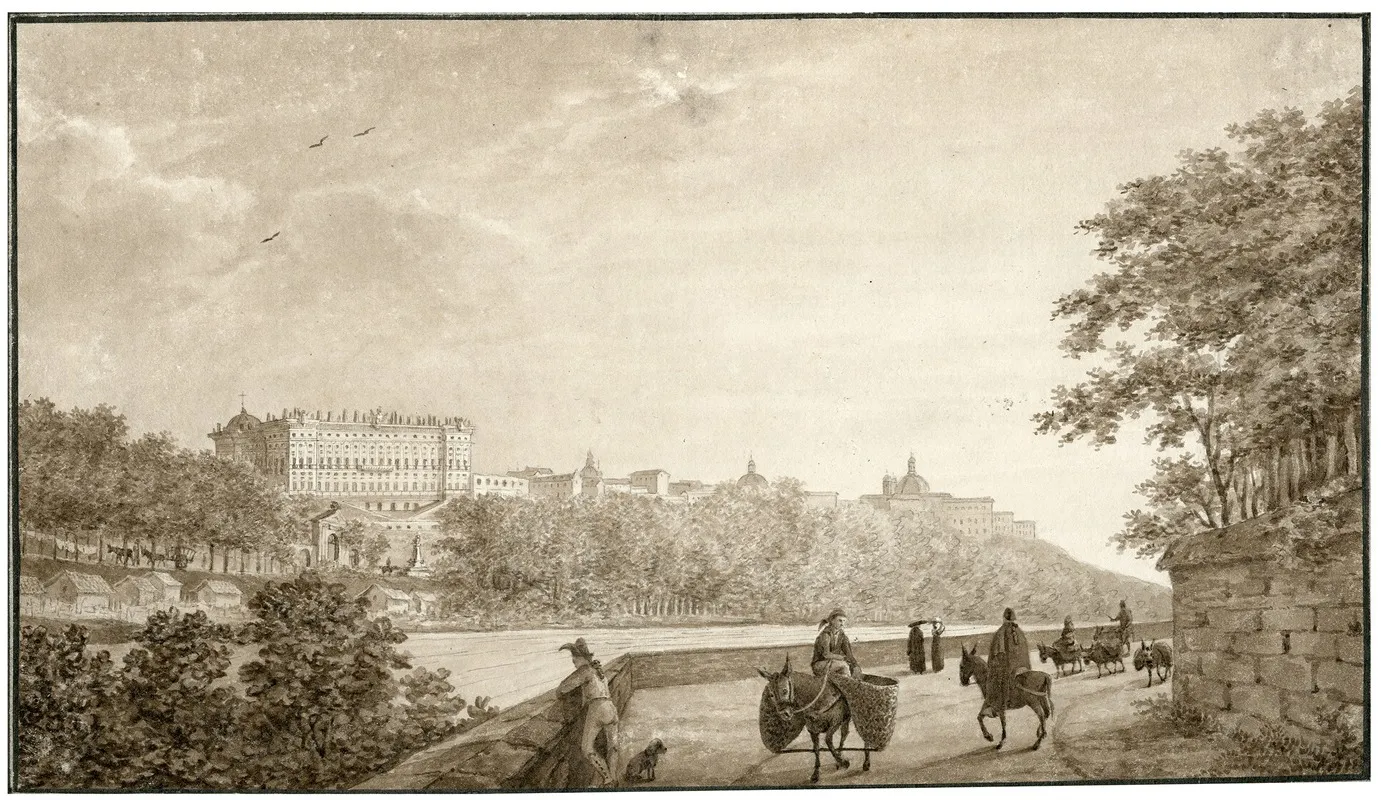 Het Koninklijke Paleis Te Madrid by Otto Howen - Canvas Print