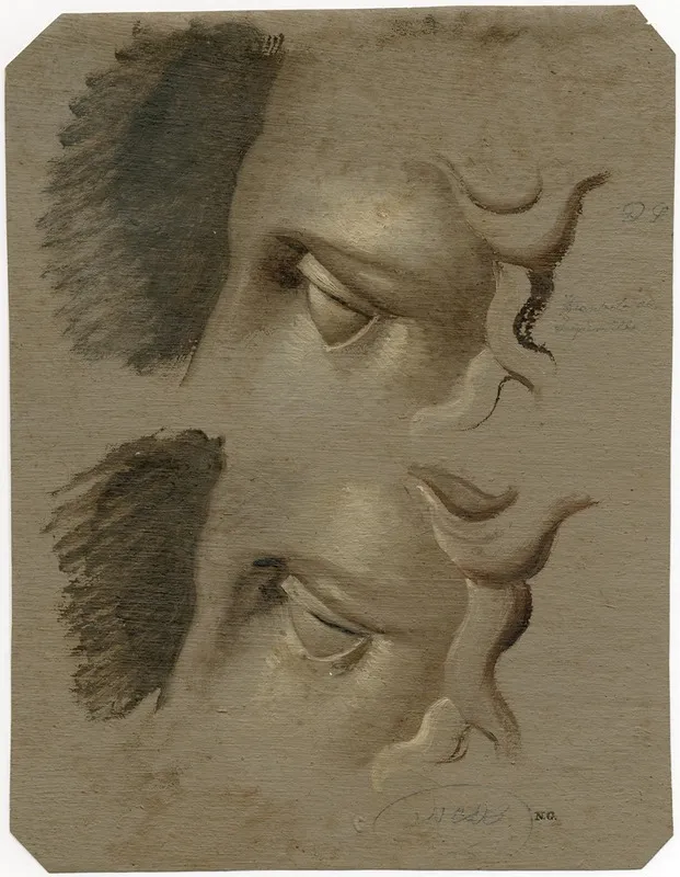 Het Linkeroog V E Antieke Sculptuur En Profil by David Humbert de Superville - Canvas Print