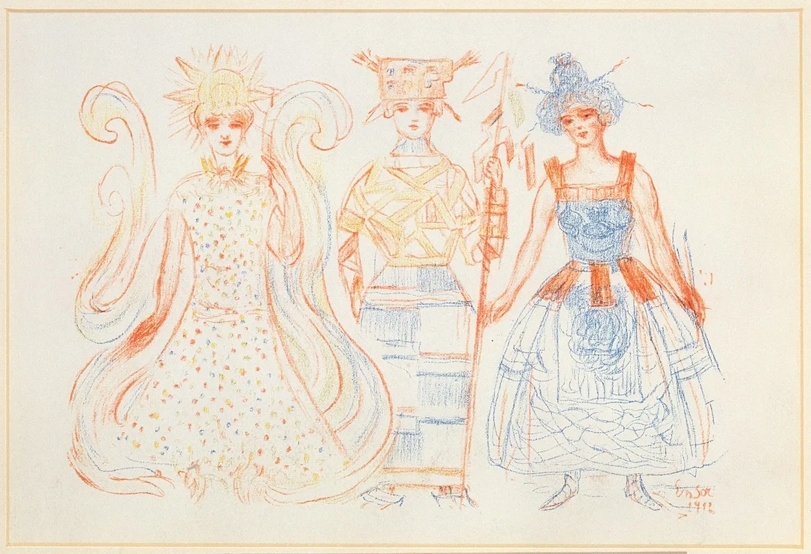 Het Luminisme Het Kubisme De Gravure by James Ensor - Canvas Print