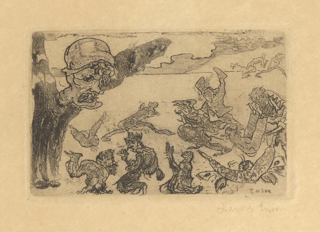 Het Spook 2 by James Ensor - Canvas Print