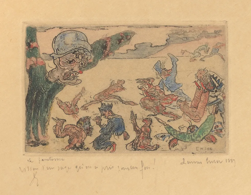 Het Spook by James Ensor - Canvas Print