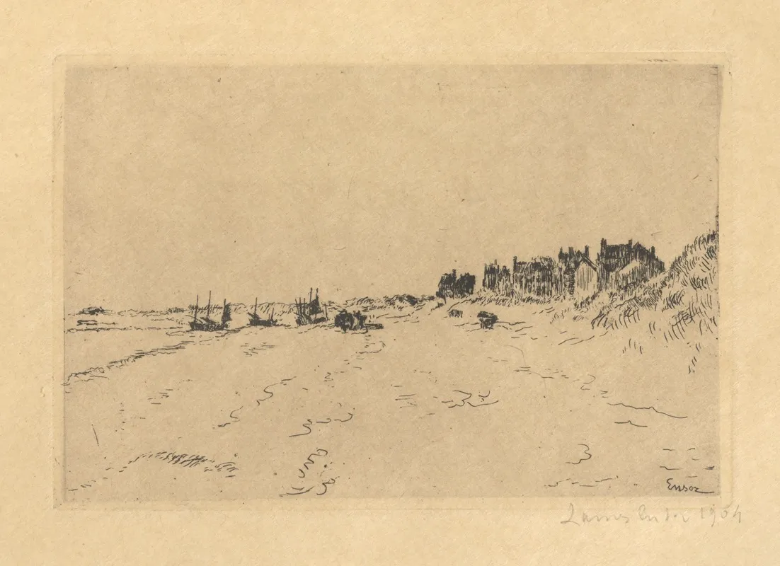 Het Strand Van De Panne by James Ensor - Canvas Print