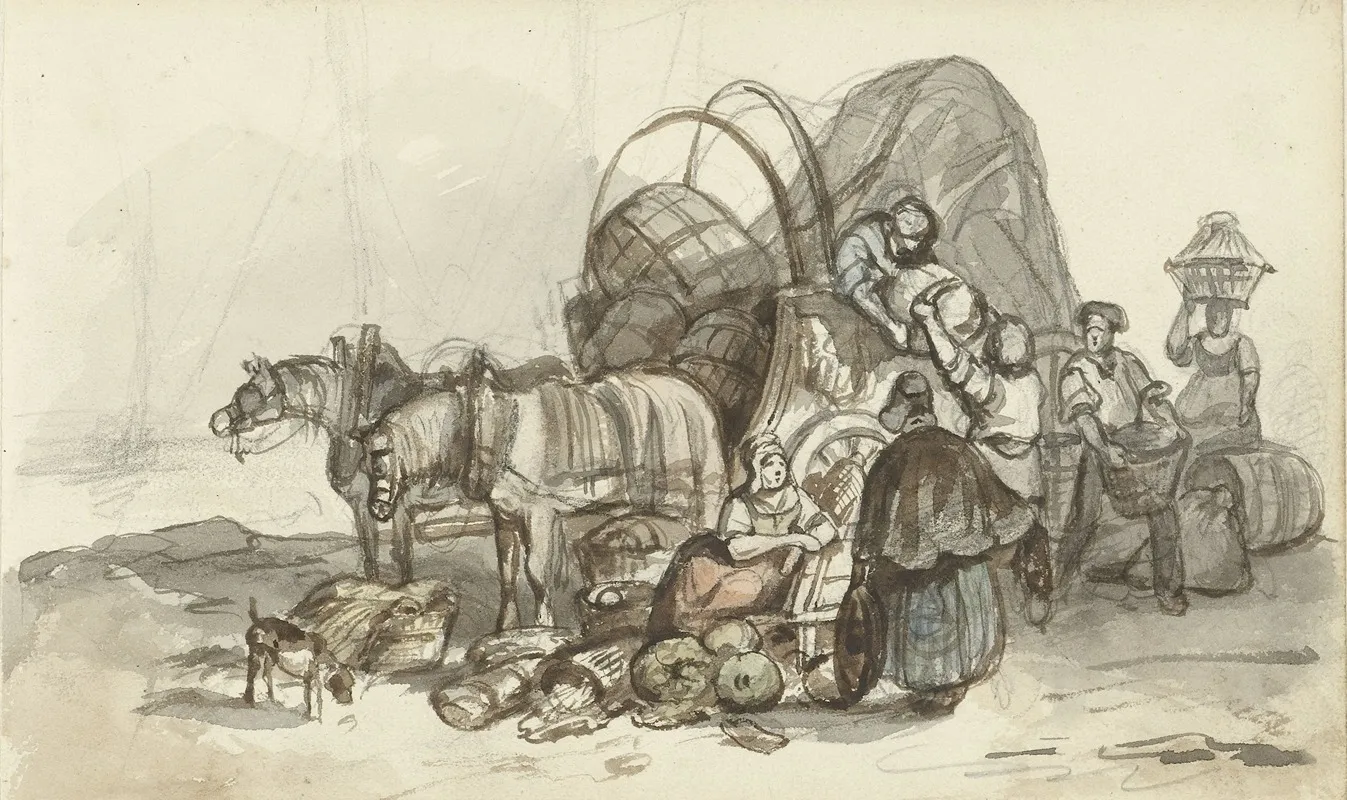 Het Uitladen Van Een Wagen