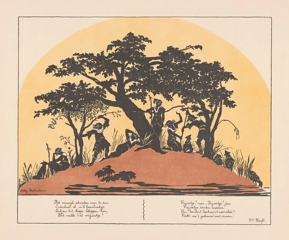 Het Vinnige Stralen Van De Zon by Nelly Bodenheim - Canvas Print