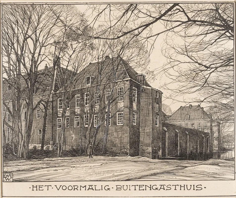Het Voormalig Buitengasthuis Te Amsterdam by Willem Wenckebach - Canvas Print