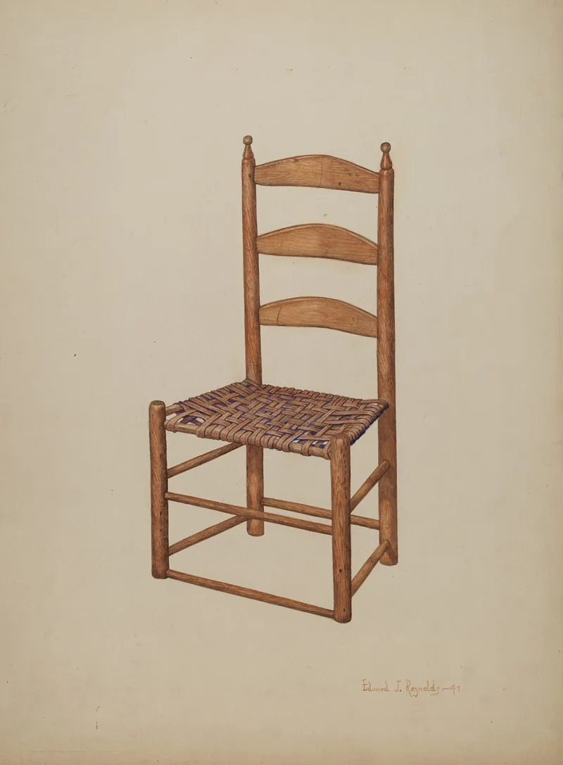 Hickory Chair by E.J. Reynolds - Canvas Print