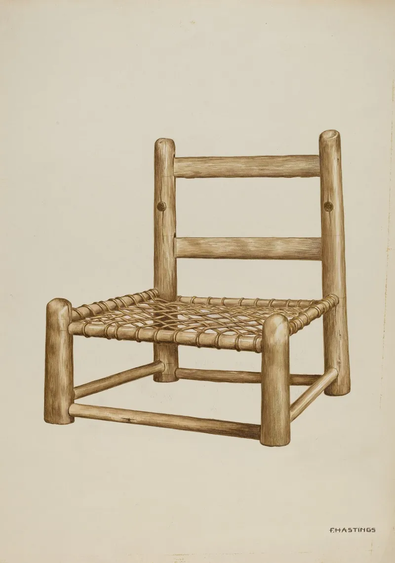 Hickory High Chair by Florence Hastings - Canvas Print
