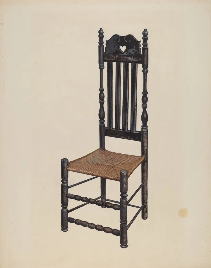 High Back Chair by James M. Lawson - Canvas Print